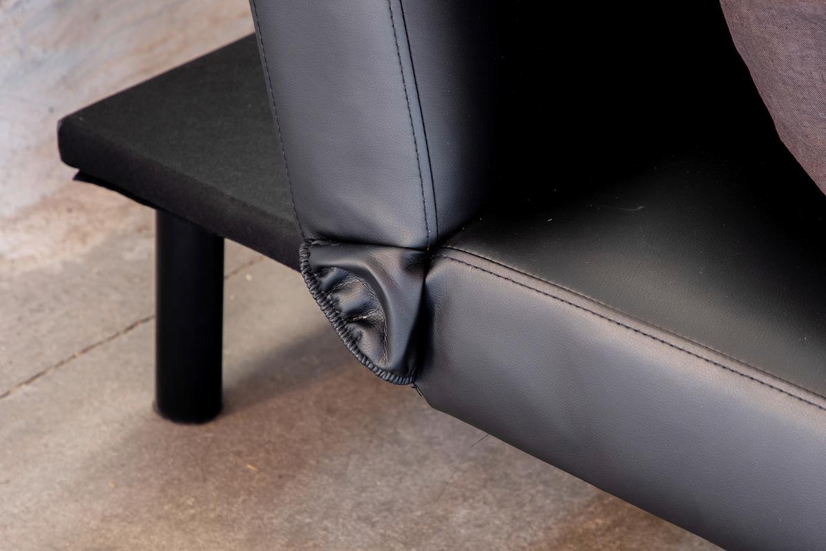 Schlafsofa Bodil - Schwarz, Design, Textil/Metall (180/80/55cm) - Livetastic
