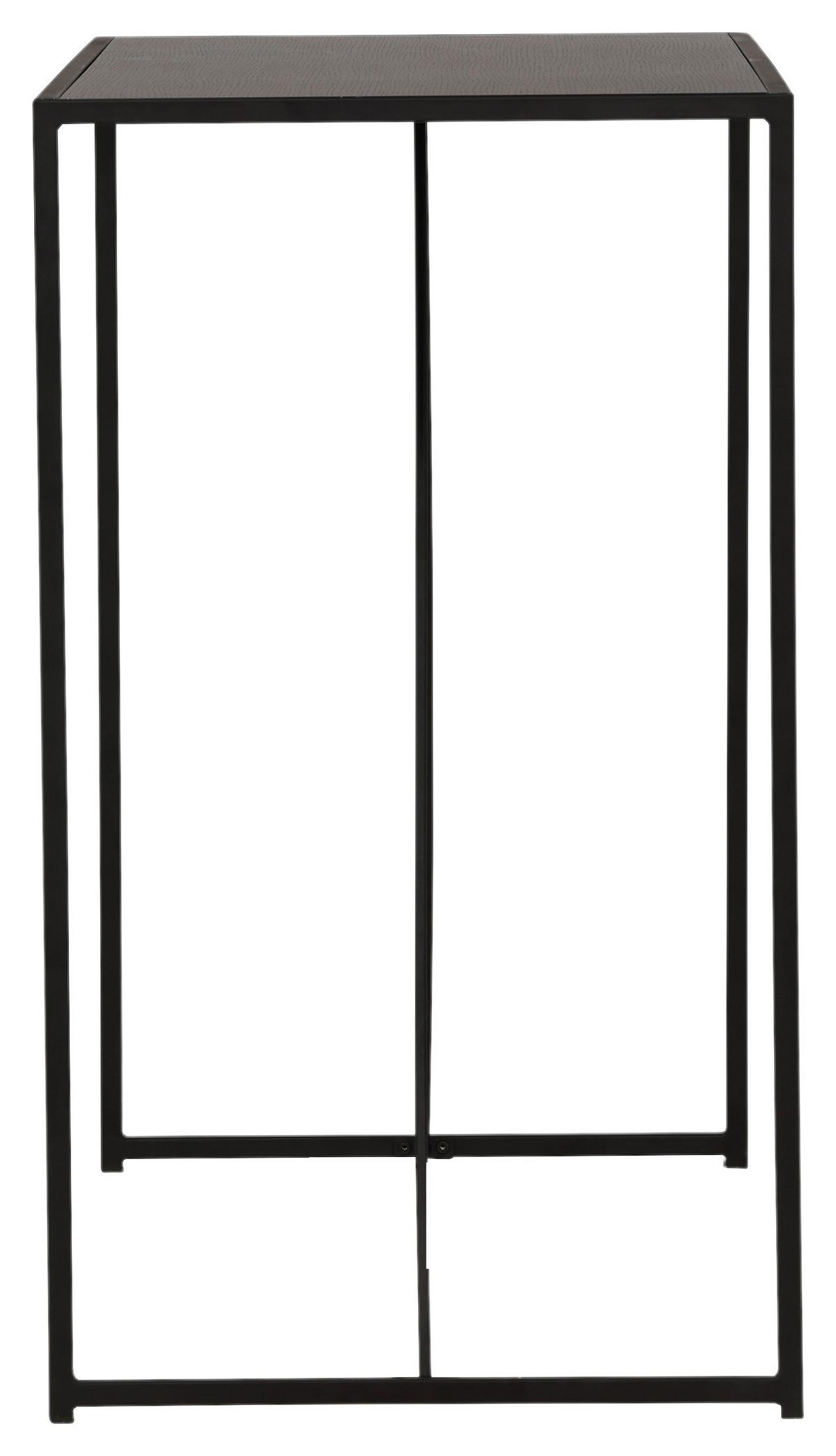 Bartisch Brea - Schwarz, Design, Holzwerkstoff/Metall (120/60/105cm) - Livetastic