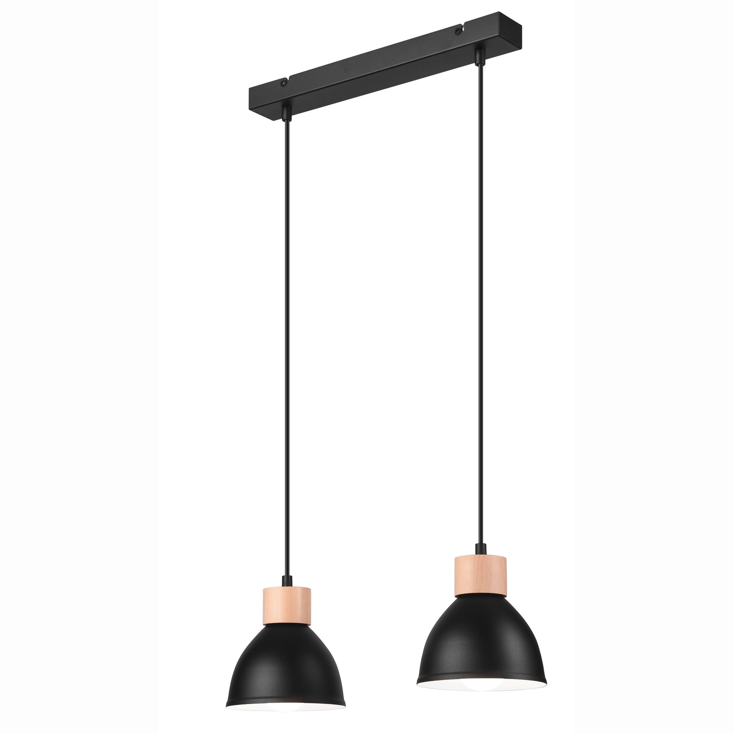Hängeleuchte 42121 Nico Black - Schwarz Hochglanz, Basics, Metall (48/8/82cm)