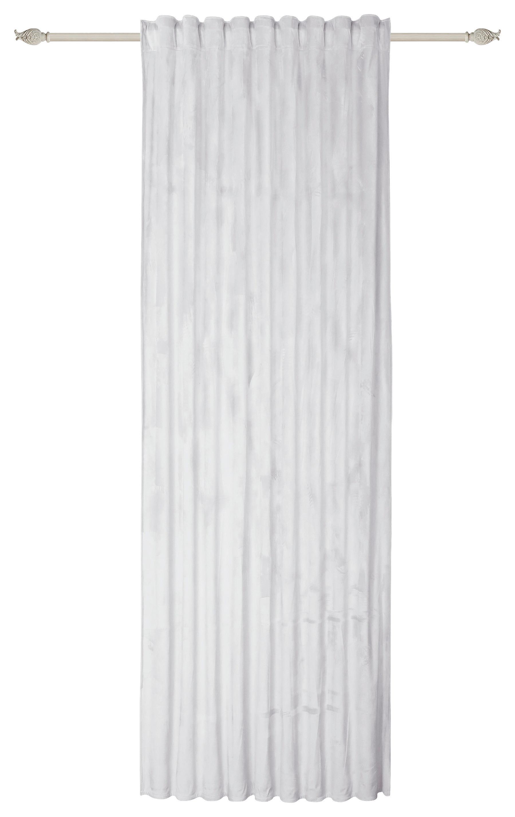 Készfüggöny Romy - Ezüst, modern, Textil (140/245cm) - Luca Bessoni