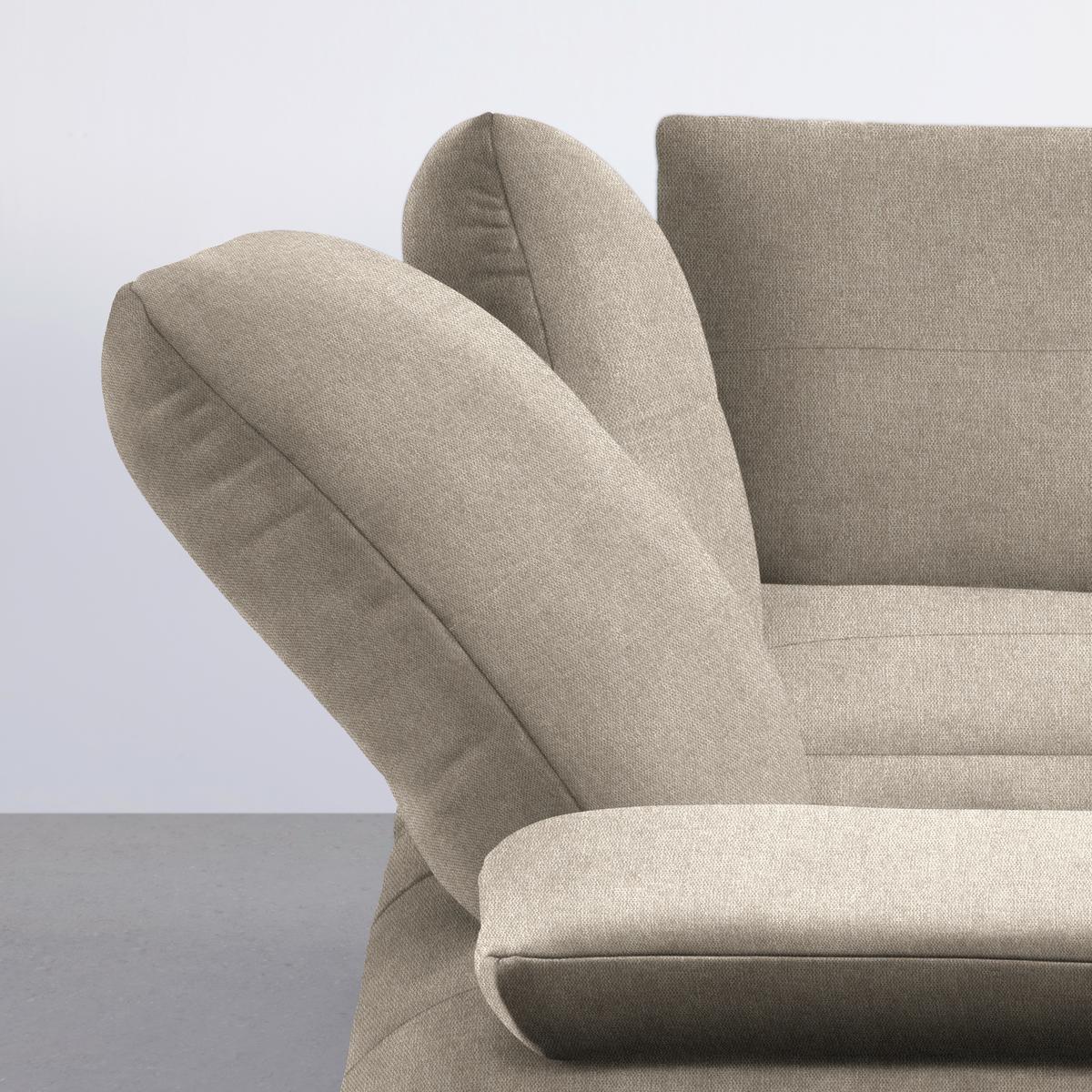 Rohová sedačka TRENDY, ľavá, écru - čierna/écru, Modern, kov/kompozitné drevo (250/93/310cm) - Premium Living