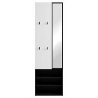 Garderobe Andorra Schwarz/Weiß B: 55 cm - Schwarz/Weiß, Design, Holzwerkstoff (55/187,5/40,5cm) - MID.YOU