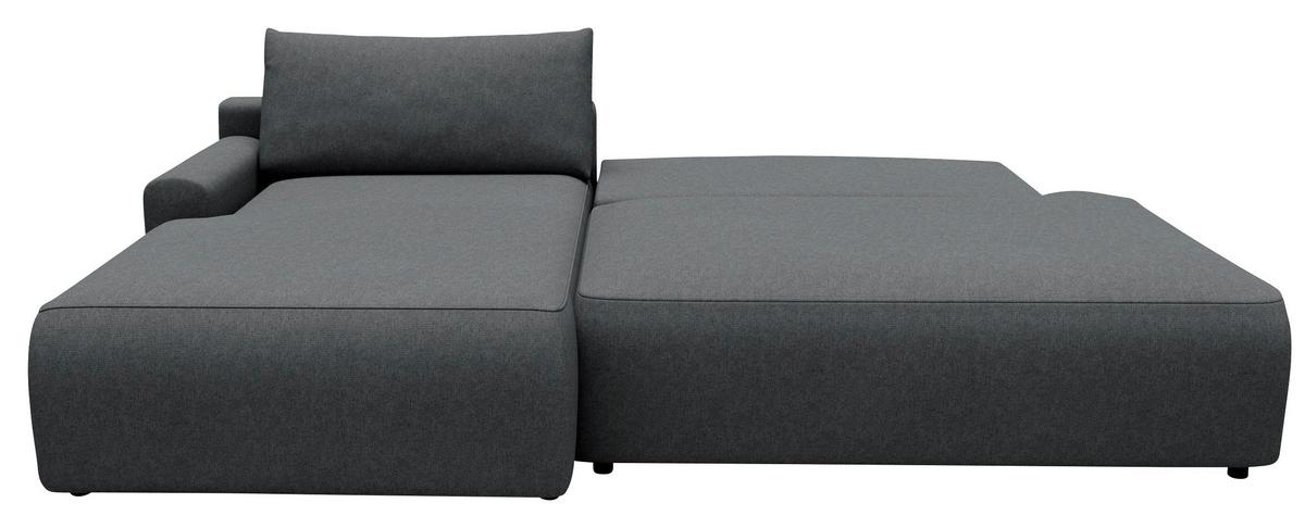 Eckschlafsofa Graphitfarben S: 167x253 cm - Schwarz/Graphitfarben, MODERN, Textil (167/253cm) - Trendmanufaktur