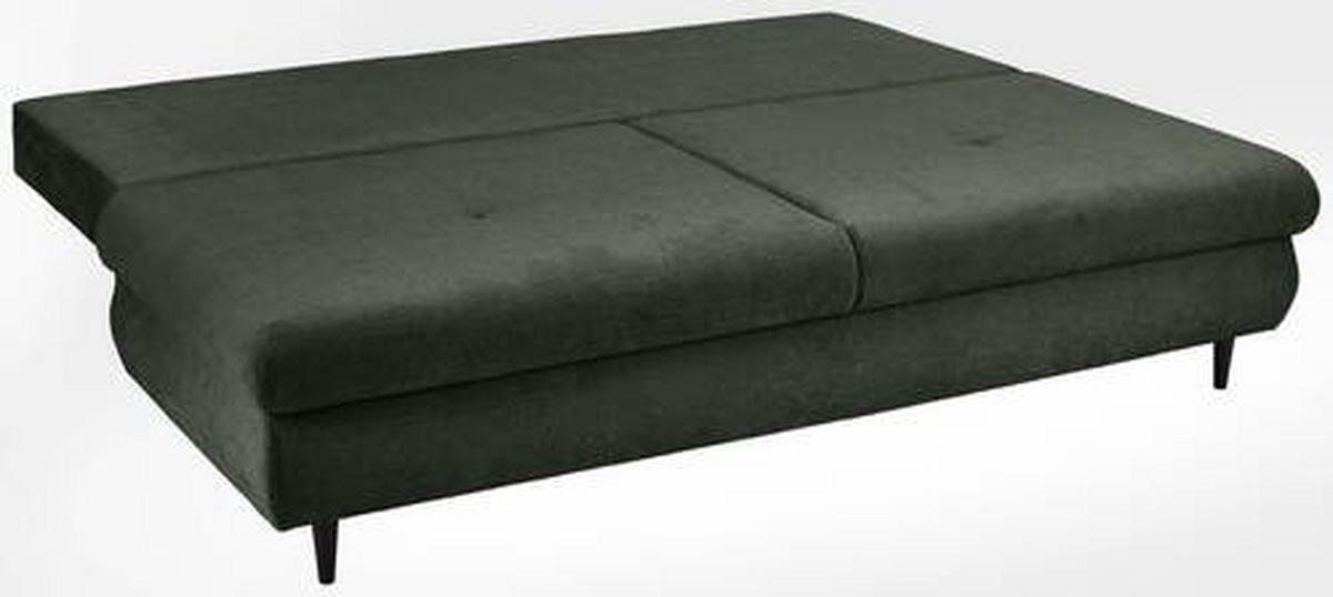 Schlafsofa Virgo - Dunkelgrün/Schwarz, KONVENTIONELL, Textil (212/97/105cm) - MID.YOU