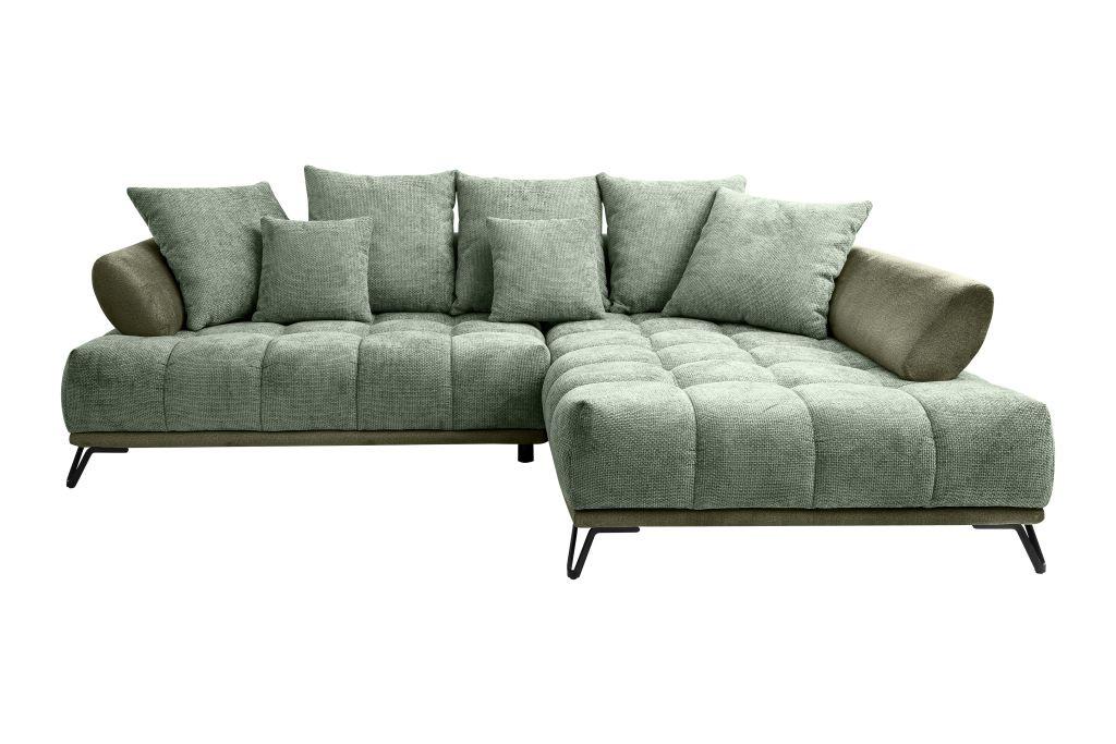 LARGO, pravá, zelená, potreba šírky dverí 90 cm - čierna/zelená, Modern, kov/textil (262/184cm)