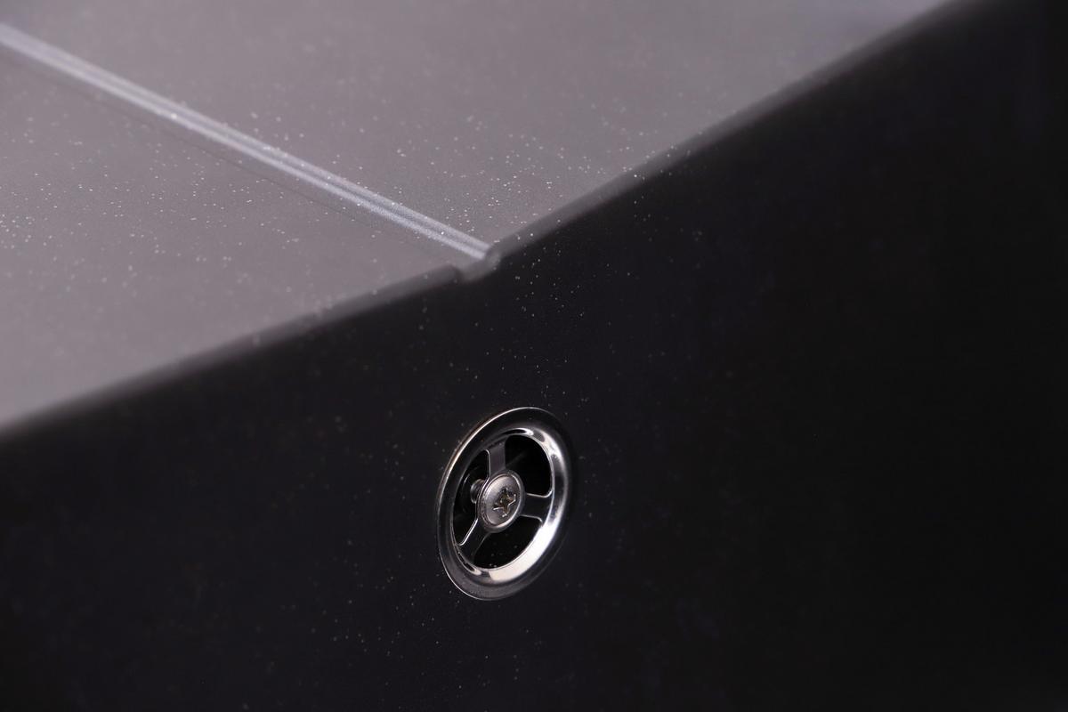 Spüle Cleveland Schwarz 100x21,4 cm - Schwarz, Basics, Glas/Kunststoff (100/21,4/50cm) - Respekta