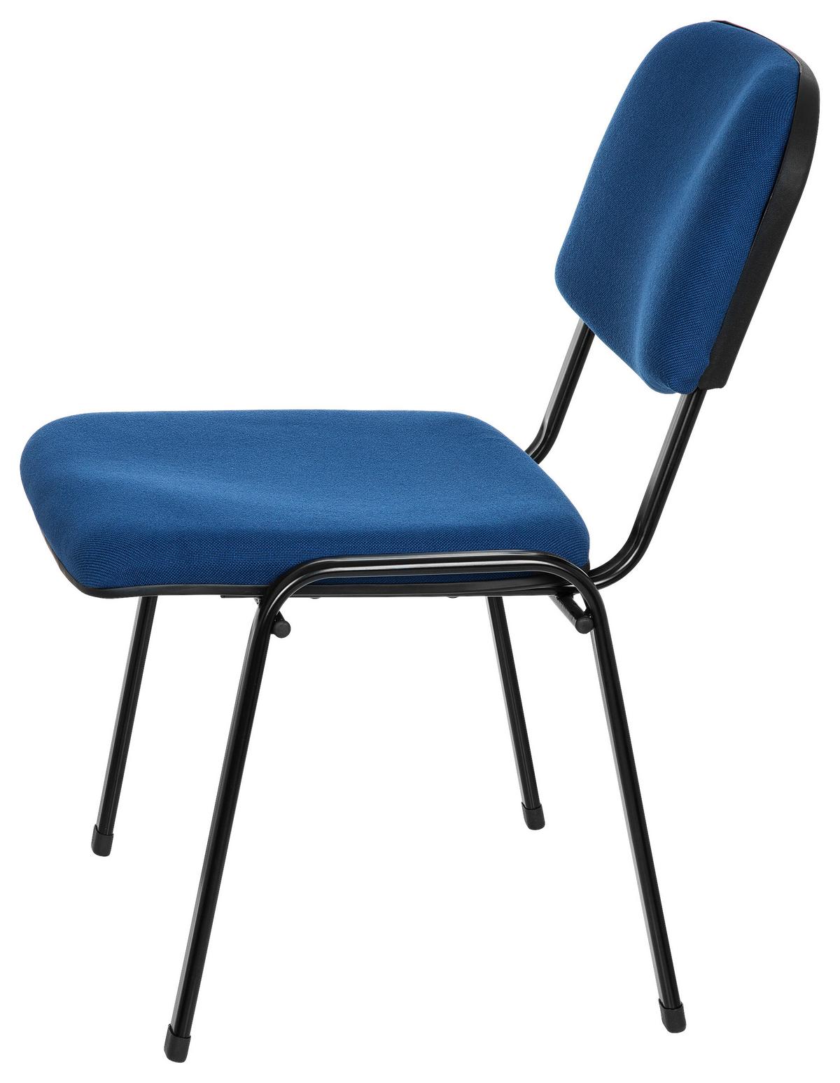 Besucherstuhl Xt 600 Xl Blau/schwarz Bis 150 Kg - Blau/Schwarz, Basics, Textil/Metall (60/87/55cm) - MID.YOU