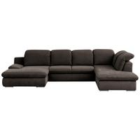 Wohnlandschaft Isona Braun Chenille - Chromfarben/Braun, Design, Textil (165/353/212cm) - Livetastic