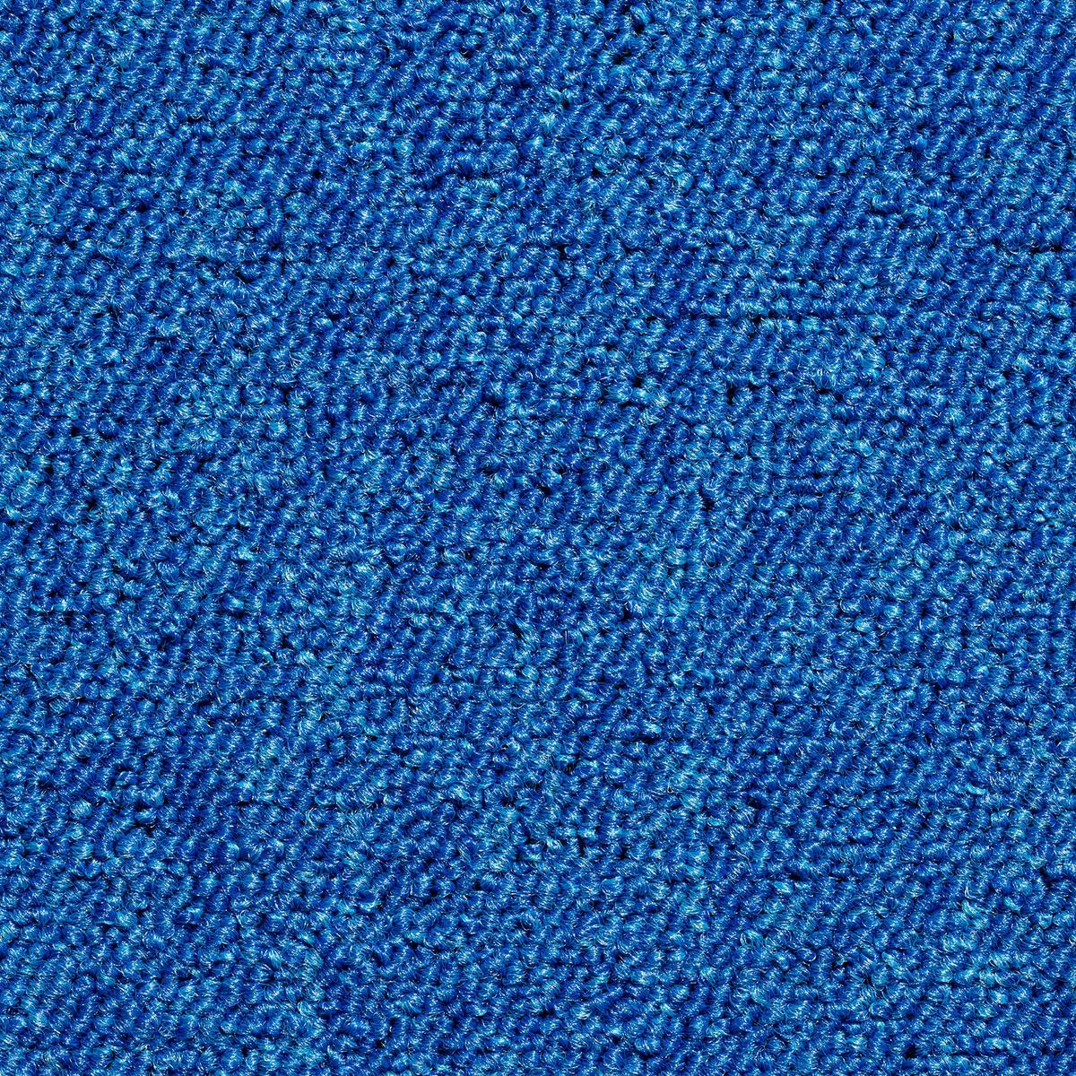Teppichfliese Blau Mustang 50x50 cm Florhöhe 3 mm - Blau, Basics, Textil (50/50cm)