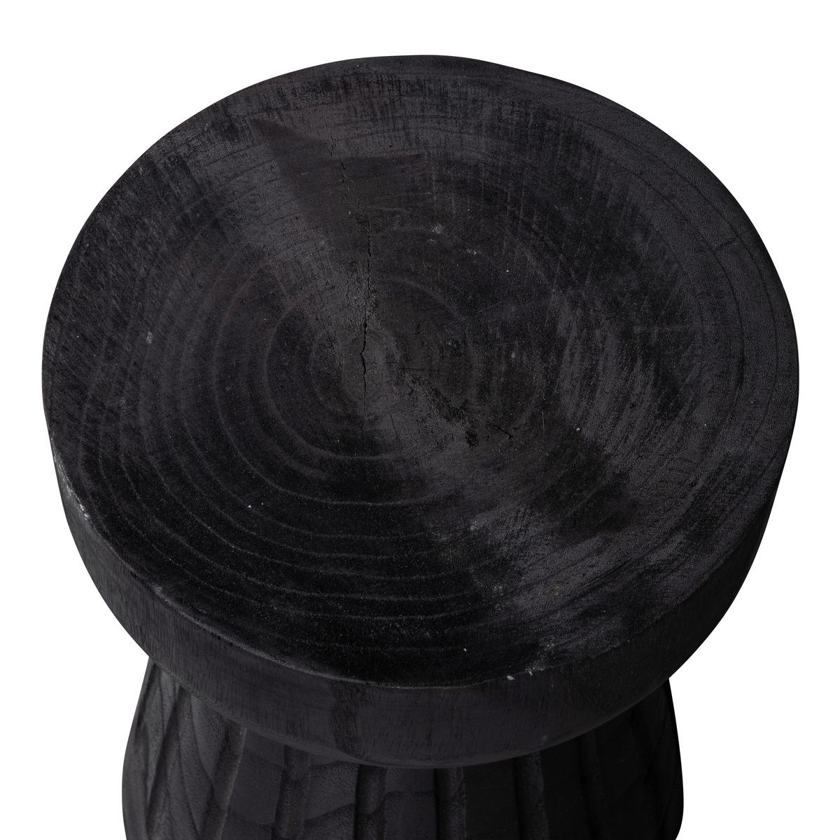 Hocker Borre Schwarz B: 28 cm - Schwarz, Design, Holz (28/40/28cm) - Livetastic