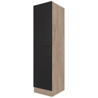 Geschirrschrank Capri B: 50 Cm Eiche/schwarz - Eichefarben/Schwarz, KONVENTIONELL, Holzwerkstoff (50/200/57cm) - FlexWell