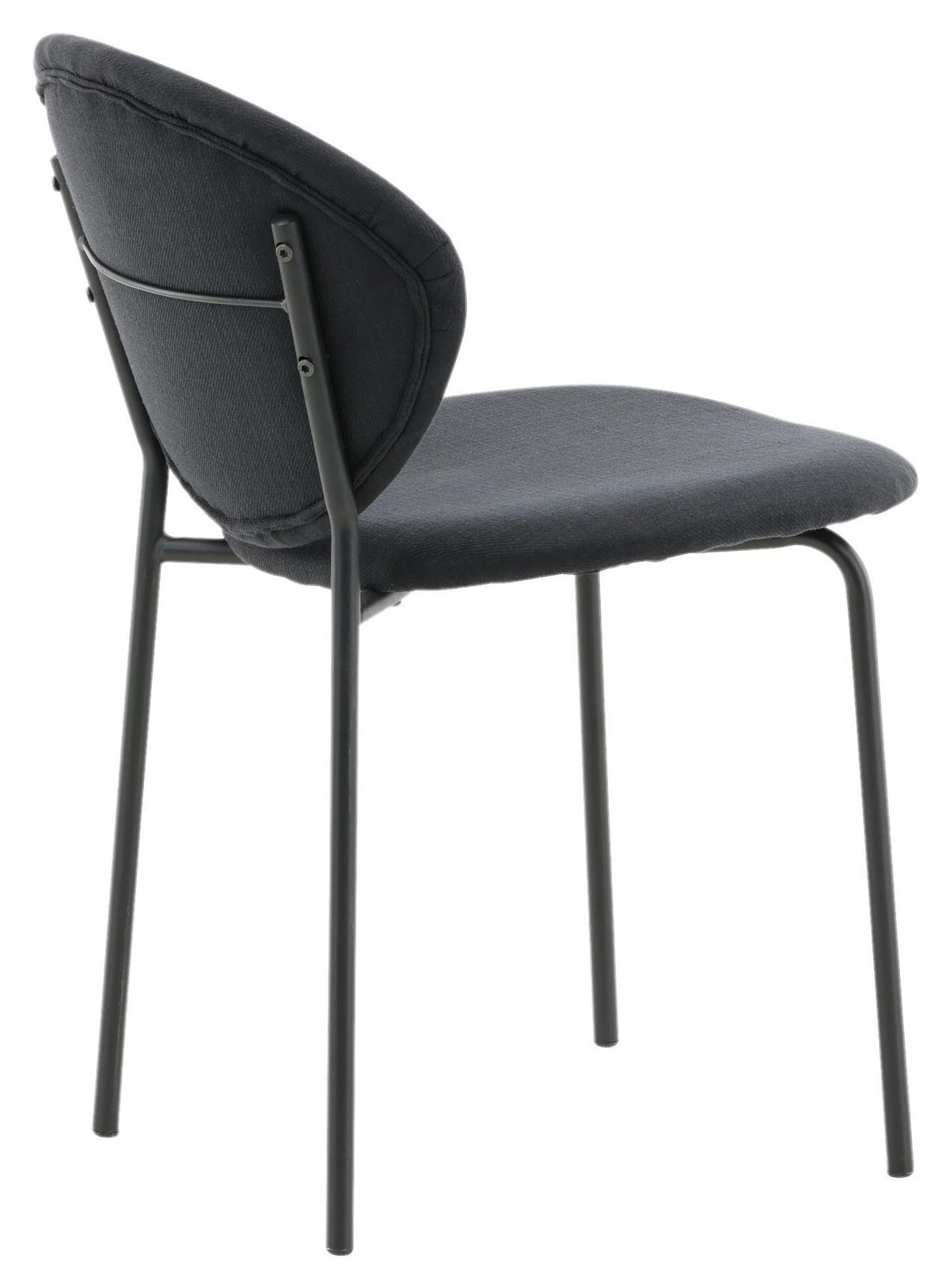 Stuhl-Set Vault - Schwarz, Design, Kunststoff/Textil (46/80/62cm) - Livetastic