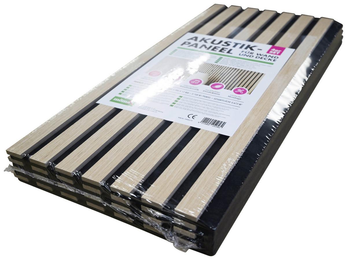 Akustický panel, Ashley, š/v: 60,5/28cm - dub bianco, Modern, drevo/kompozitné drevo (60,5/28/1,2cm) - Mömax