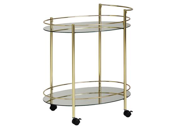 Servierwagen B: ca. 67 cm Goldfarben - Goldfarben, Design, Glas/Kunststoff (67/79/46cm) - Livetastic Servierwagen B: ca. 67 cm Goldfarben - Goldfarben, Design, Glas/Kunststoff (67/79/46cm) - Livetastic