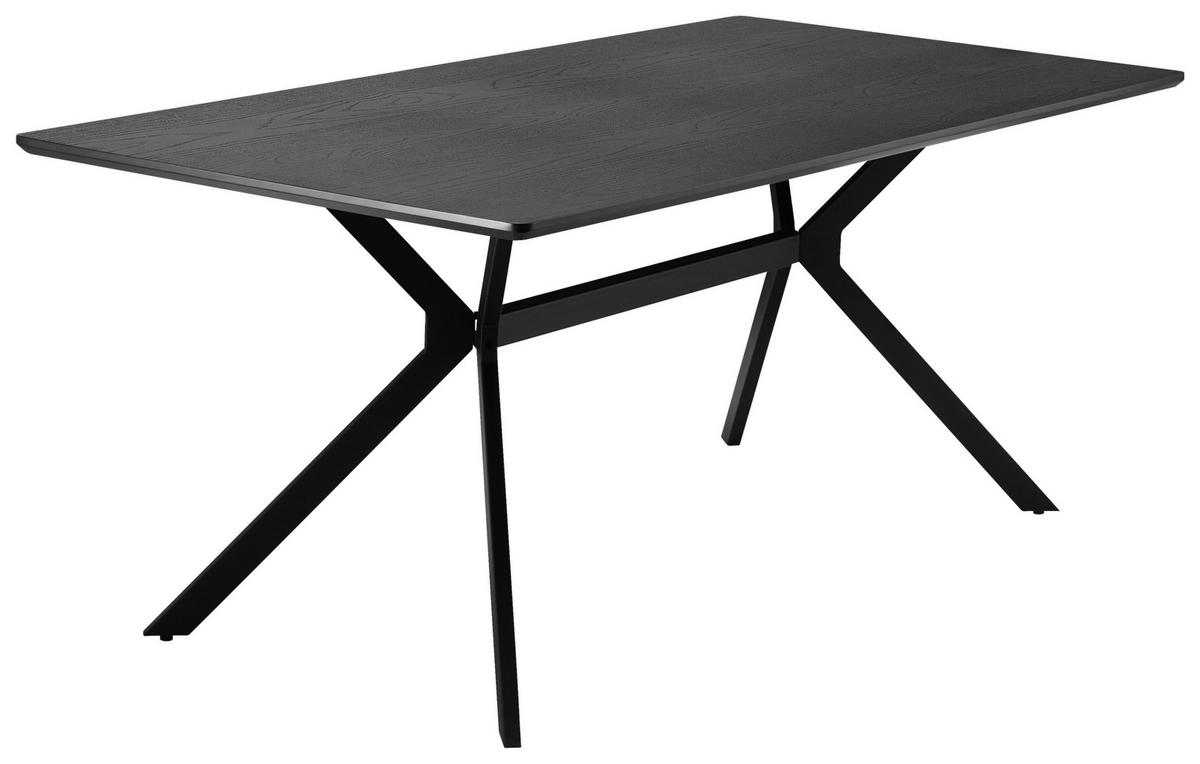 Jedálenský stôl Aragon, čierny 180x90cm - čierna, Modern, kov/kompozitné drevo (180/75/90cm) - Mömax