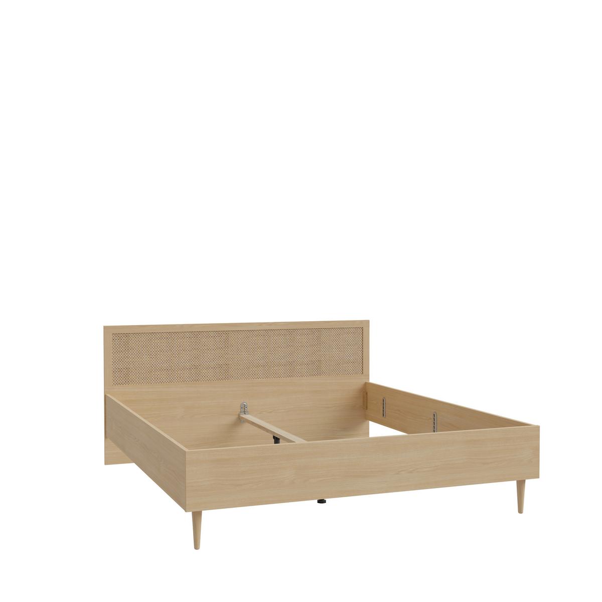 POSTEĽ CALASETTA - farba duba/béžová, Natur, kompozitné drevo (180/200cm)