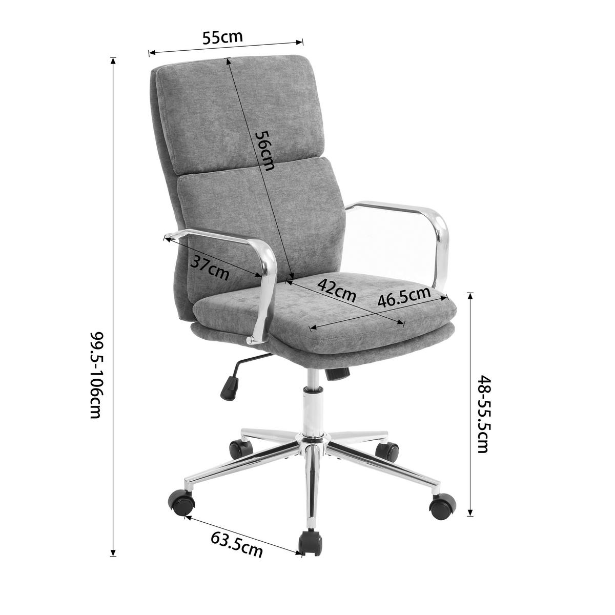 Drehstuhl Verona Braun B: 56 cm - Chromfarben/Braun, MODERN, Holz/Kunststoff (56/100-110/65,5cm) - Livetastic