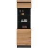 Vitrine Corte Grau /Eiche Dekor B: 60 cm - Eichefarben/Grau, Trend, Glas/Holzwerkstoff (60,1/200,5/40cm)