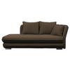 Liege Latte Braun inkl. Bettkasten Ottomane Rechts - Silberfarben/Braun, Design, Textil (224/84/99/107cm) - MID.YOU