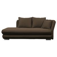 Liege Latte Braun inkl. Bettkasten Ottomane Rechts - Silberfarben/Braun, Design, Textil (224/84/99/107cm) - MID.YOU