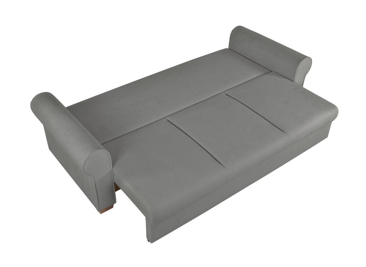 Schlafsofa Arles, Grau 70 B: 240 Cm - Buchefarben/Grau, Design, Textil (240/94/98cm) - MID.YOU