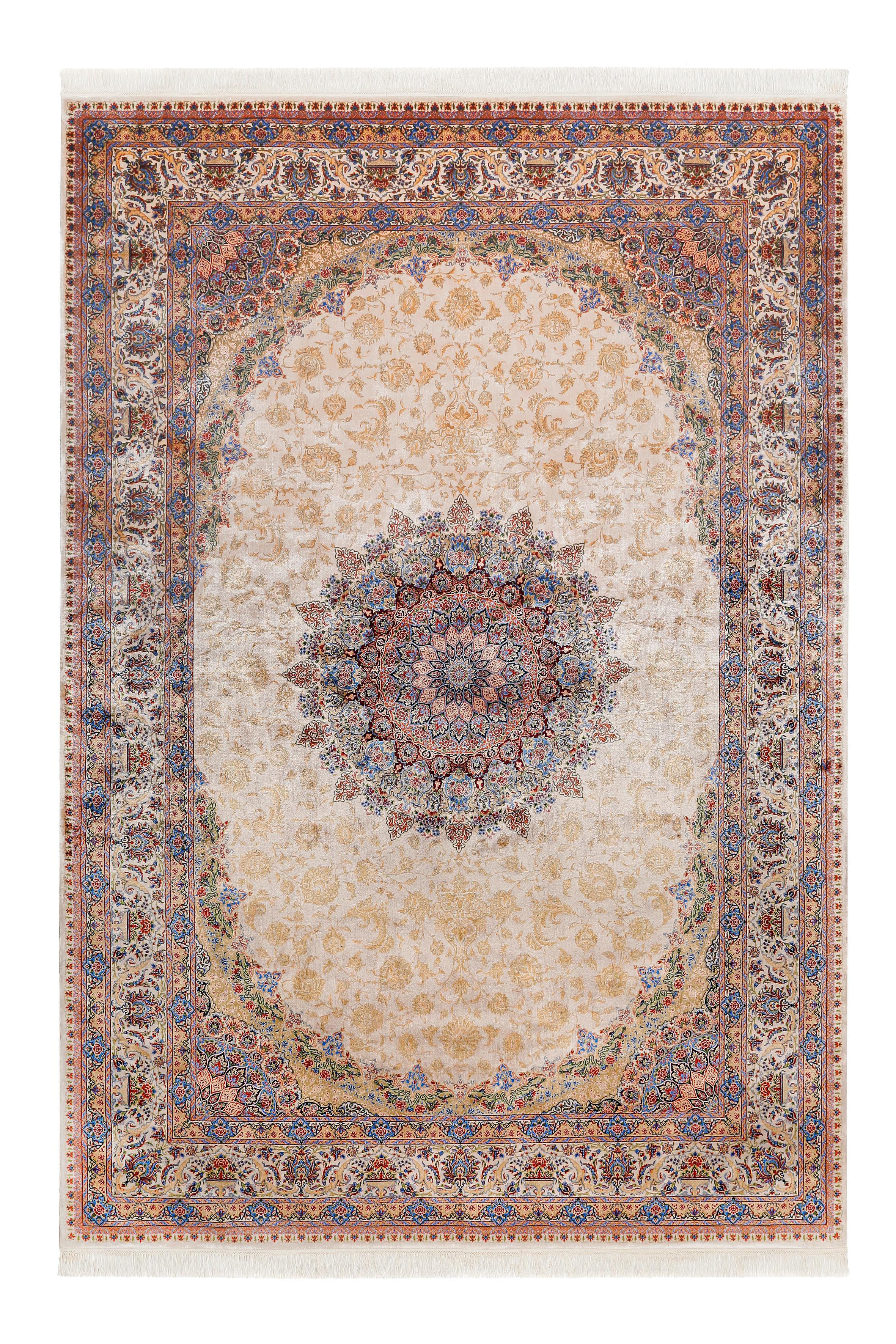 Orientalischer Webteppich Beige Täbriz Bxl: 200x290 Cm