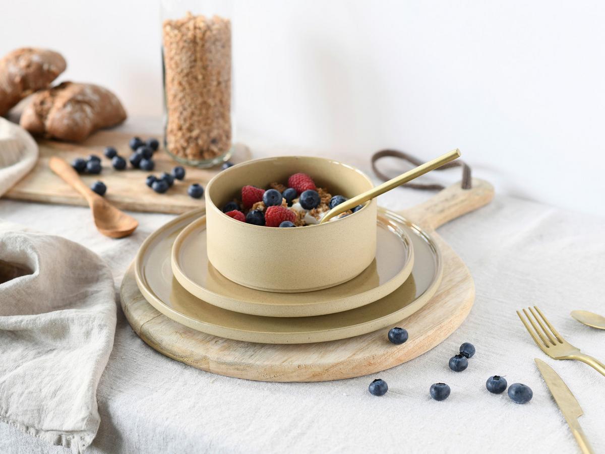 Müslischalenset Futuro Sand Hellbraun L: 30,5 cm - Hellbraun, Basics, Keramik (14/14/6cm) - Creatable