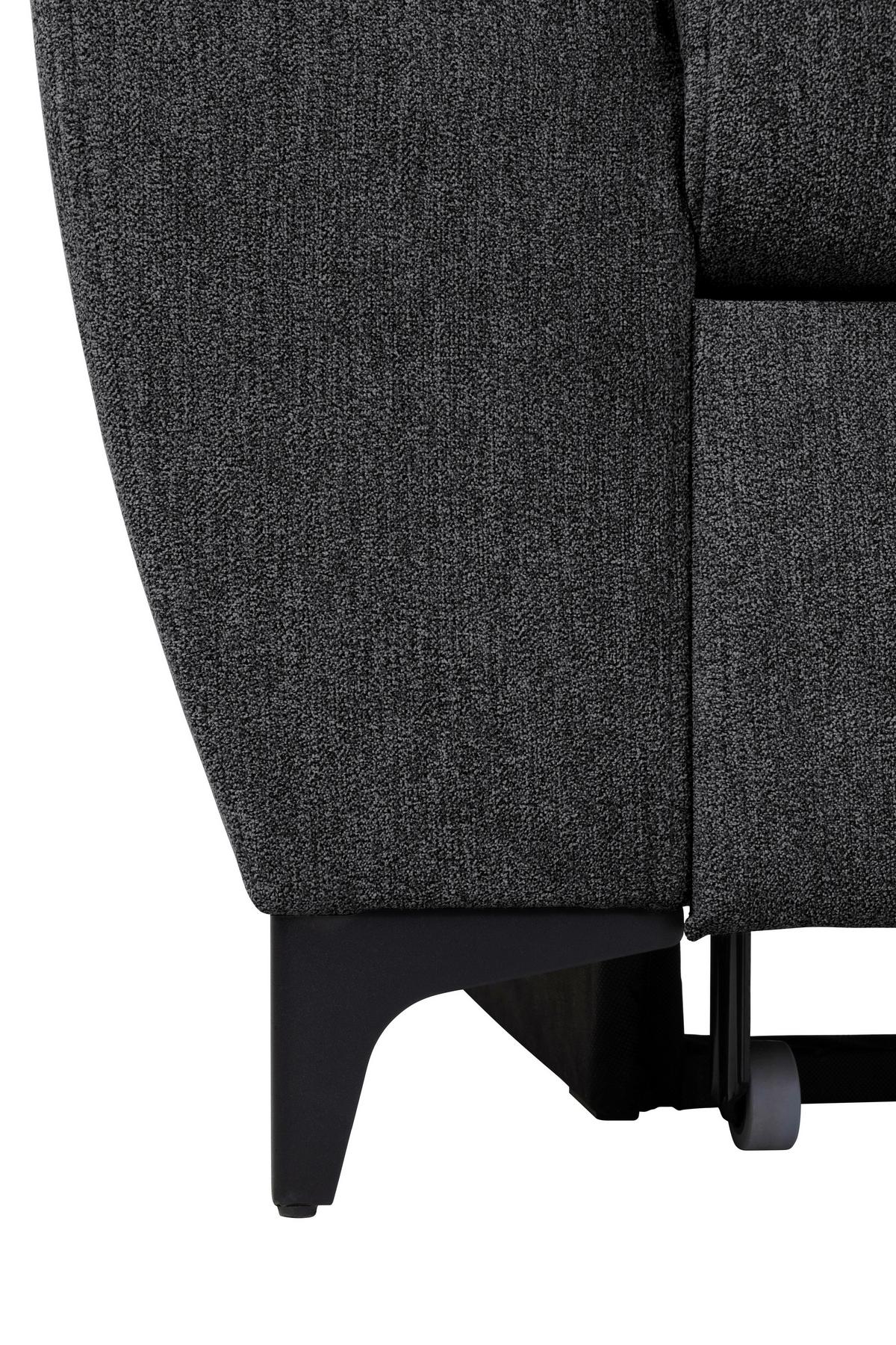 Ecksofa Lapis Schwarz S: 255/217 Cm - Schwarz, KONVENTIONELL, Textil (255/217cm) - MID.YOU