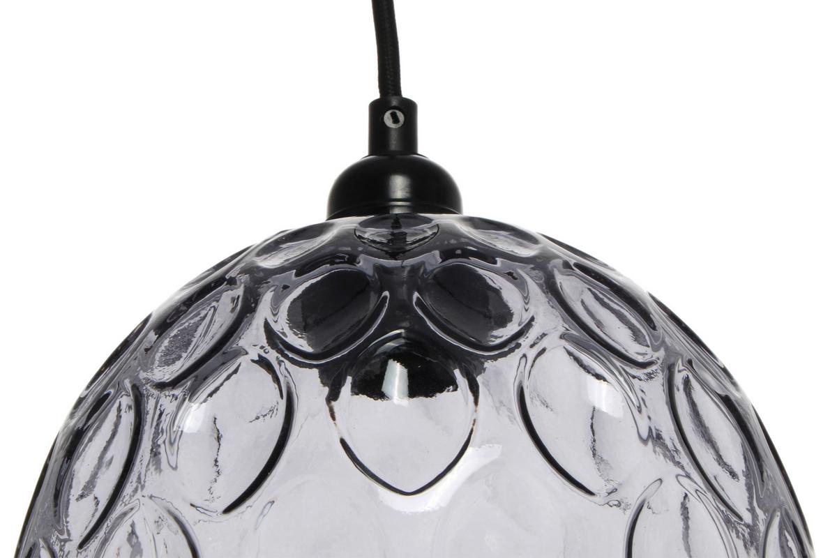 Hängeleuchte Corona Grau B: 18 cm - Grau, Basics, Glas (18/18/27cm) - Kayoom