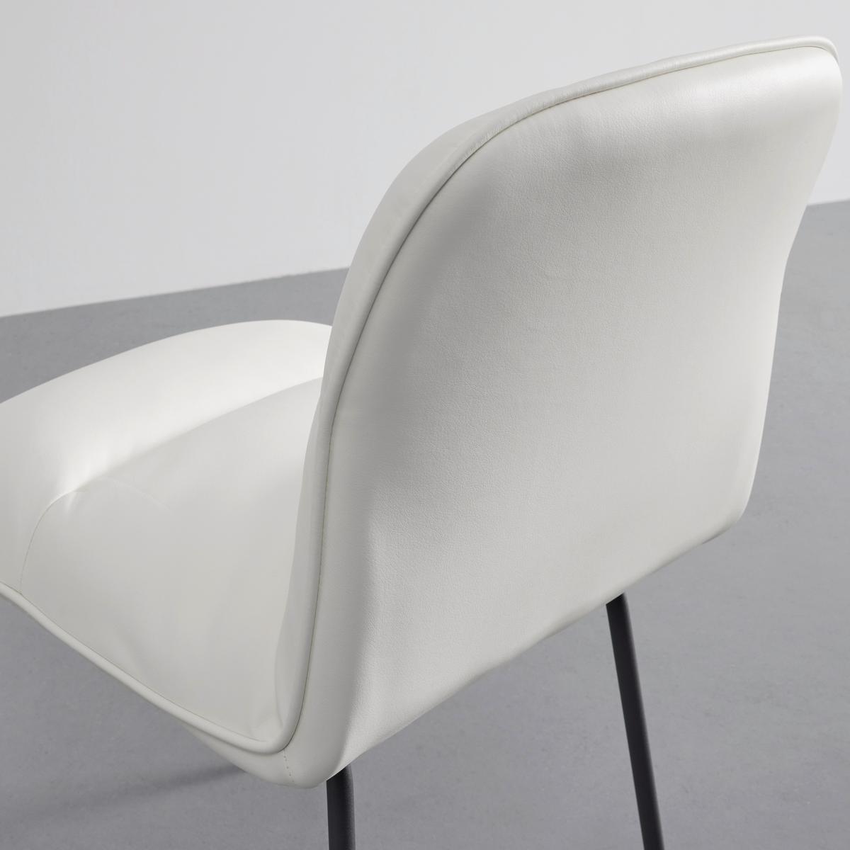 Stolička Ellis biela - čierna/biela, Modern, kov/drevo (43/80/50cm) - Bessagi Home