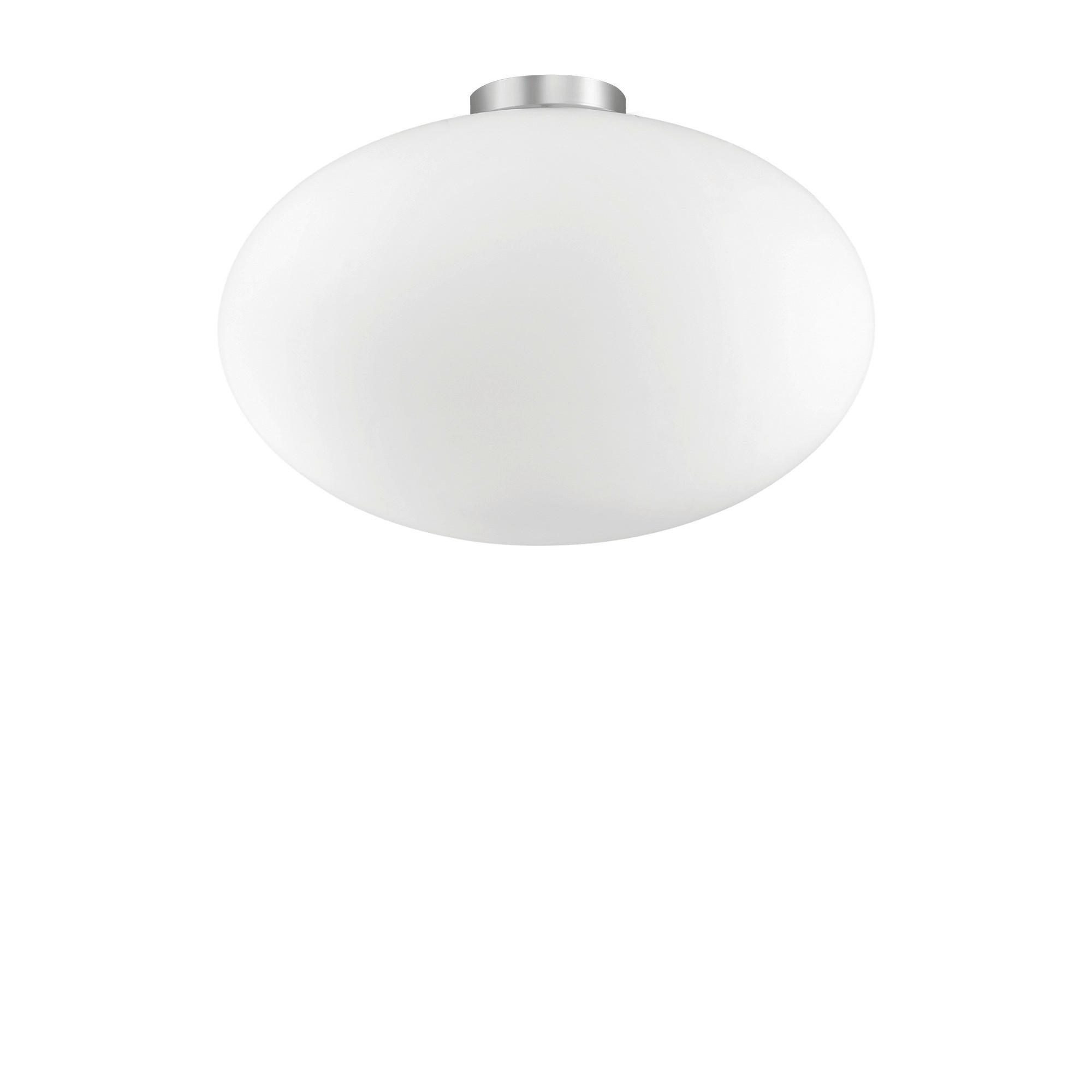 Deckenleuchte Candy Weiß D: 40 cm - Weiß, KONVENTIONELL, Glas (40/25cm) - Ideal Lux