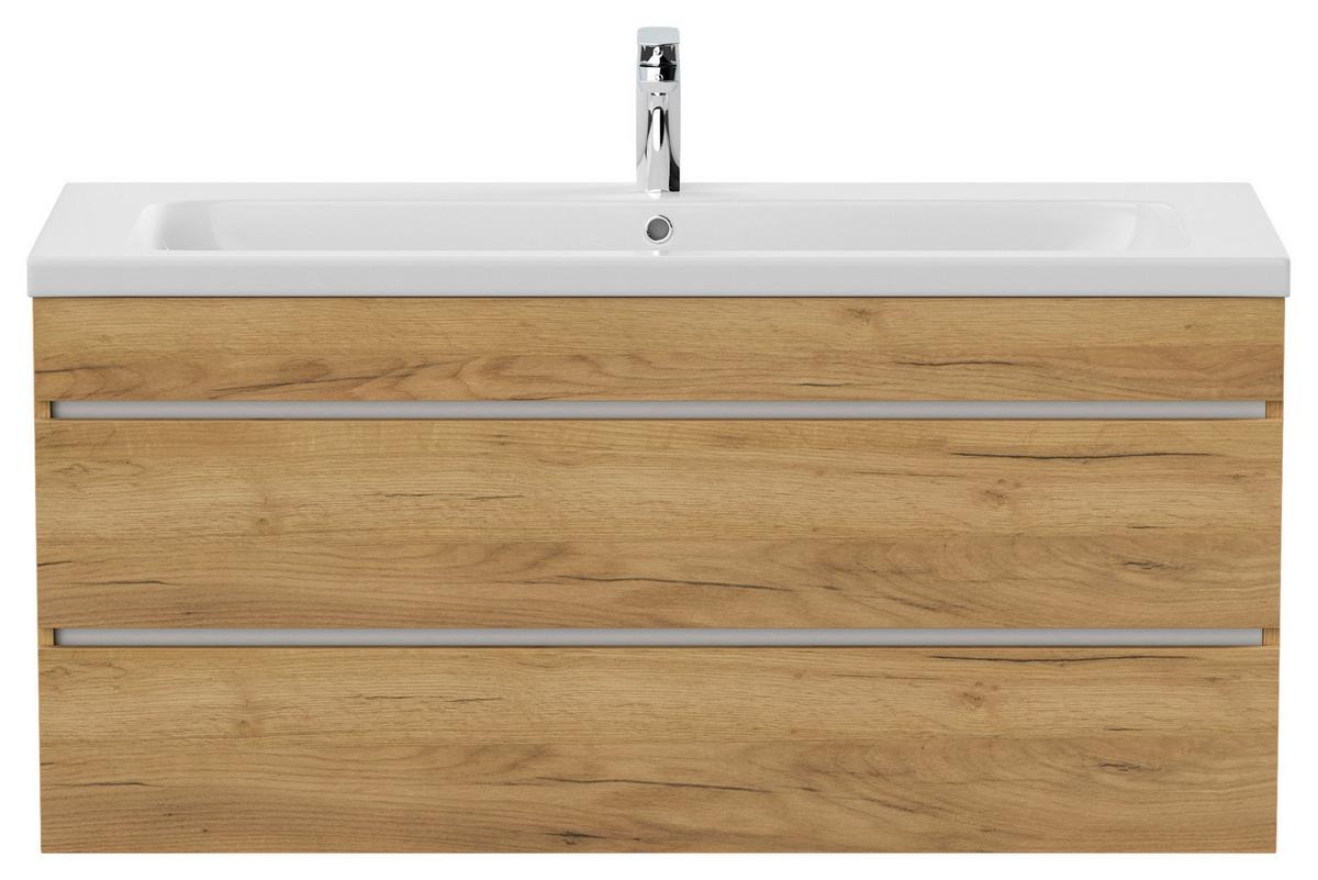 WASCHTISCHKOMBI Fellini Eichefarben B: 120cm - Eichefarben/Weiß, Basics, Holzwerkstoff/Stein (120cm) - MID.YOU