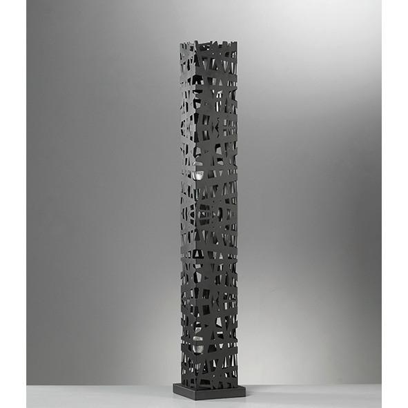 Stehleuchte 4919/Ptpn - Brombeere/Schwarz, Design, Metall (22/103cm)