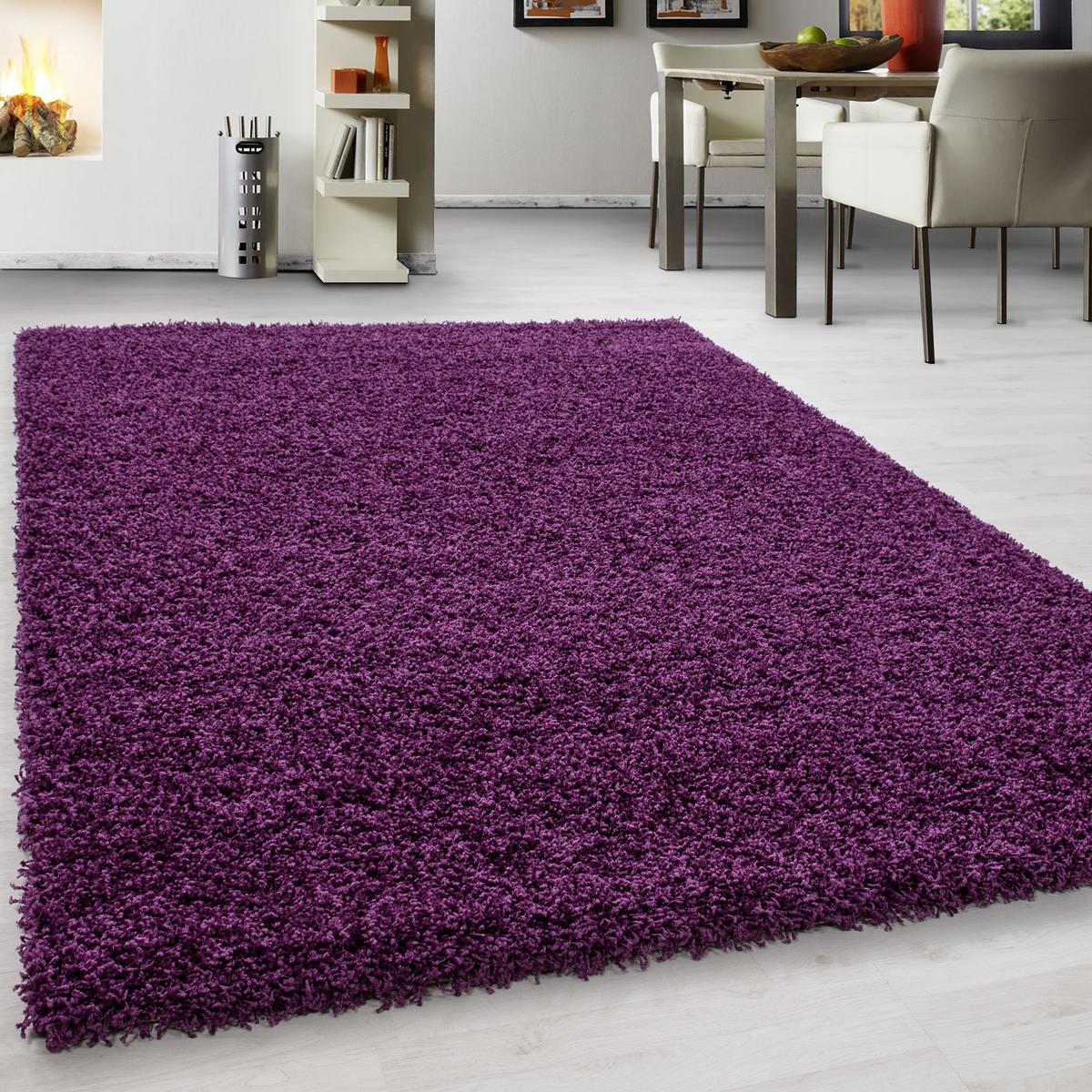 Hochflor Teppich Lila Life 80x250 Cm - Lila, KONVENTIONELL, Textil (80/250cm) - Novel