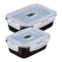 Vorratsdosenset 33083 - Klar/Schwarz, Basics, Glas - Creatable