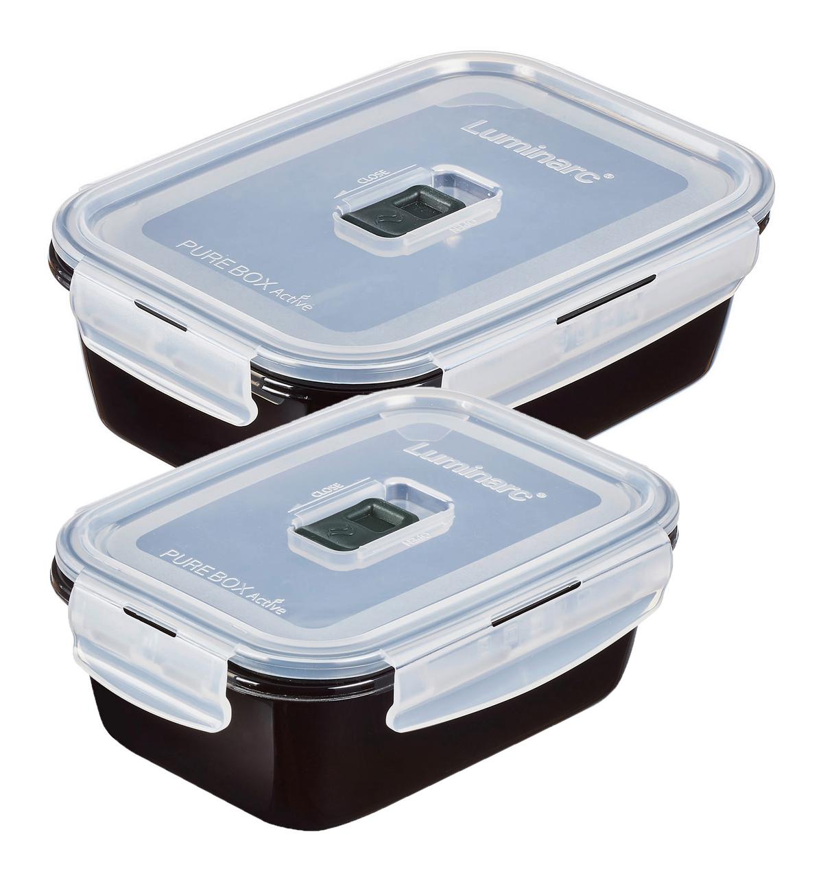 Vorratsdosenset 33083 - Klar/Schwarz, Basics, Glas - Creatable