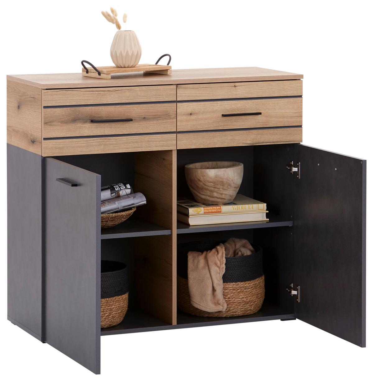 Kommode B: 100 cm Limit Coast Evoke Eiche Dekor/Matera - MODERN, Holzwerkstoff (100/91/40cm) - Ondega