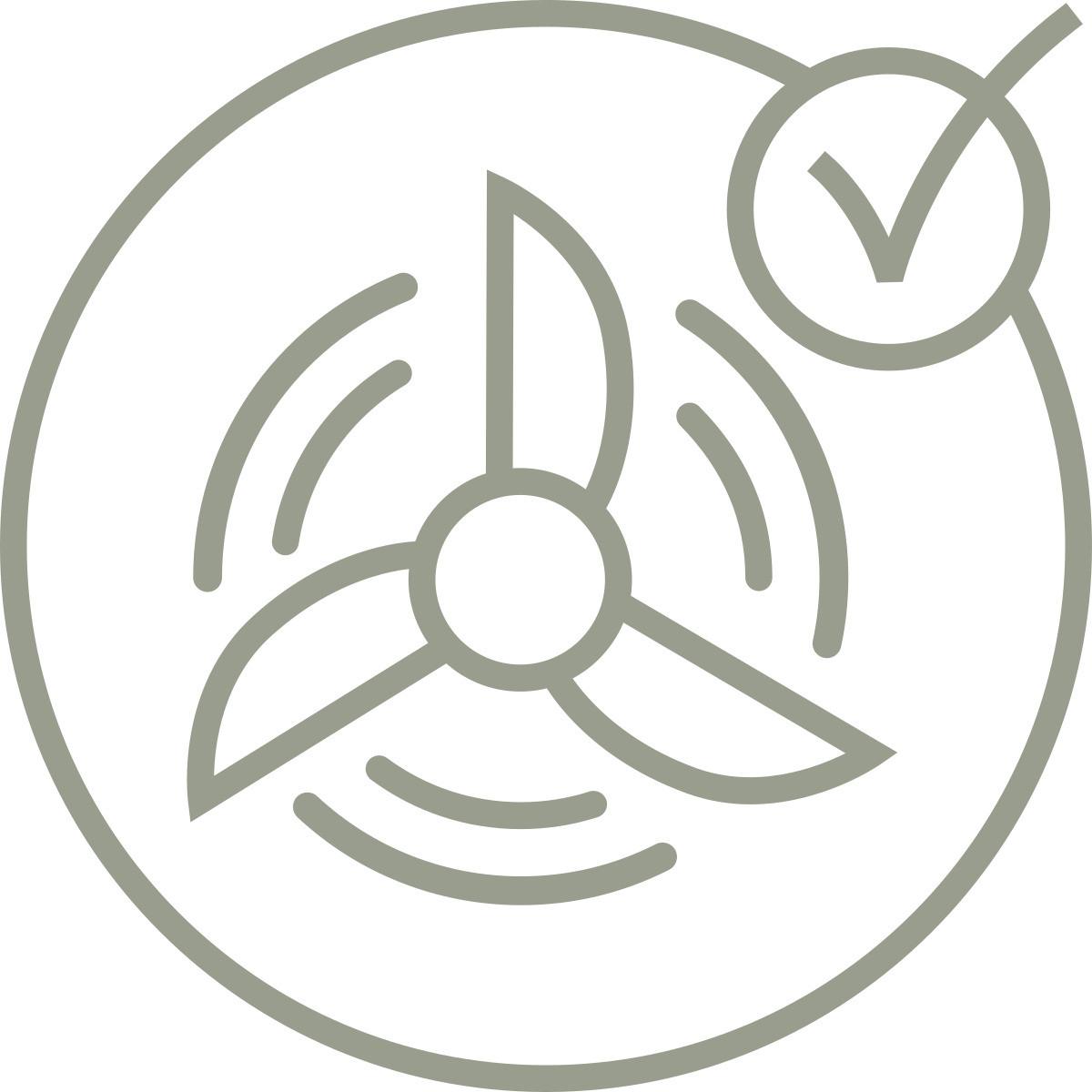 LED stropní svítidlo Luftiku s ventilátorem Ø 59cm - bílá, Konvenční, plast (59/19,5cm) - Premium Living