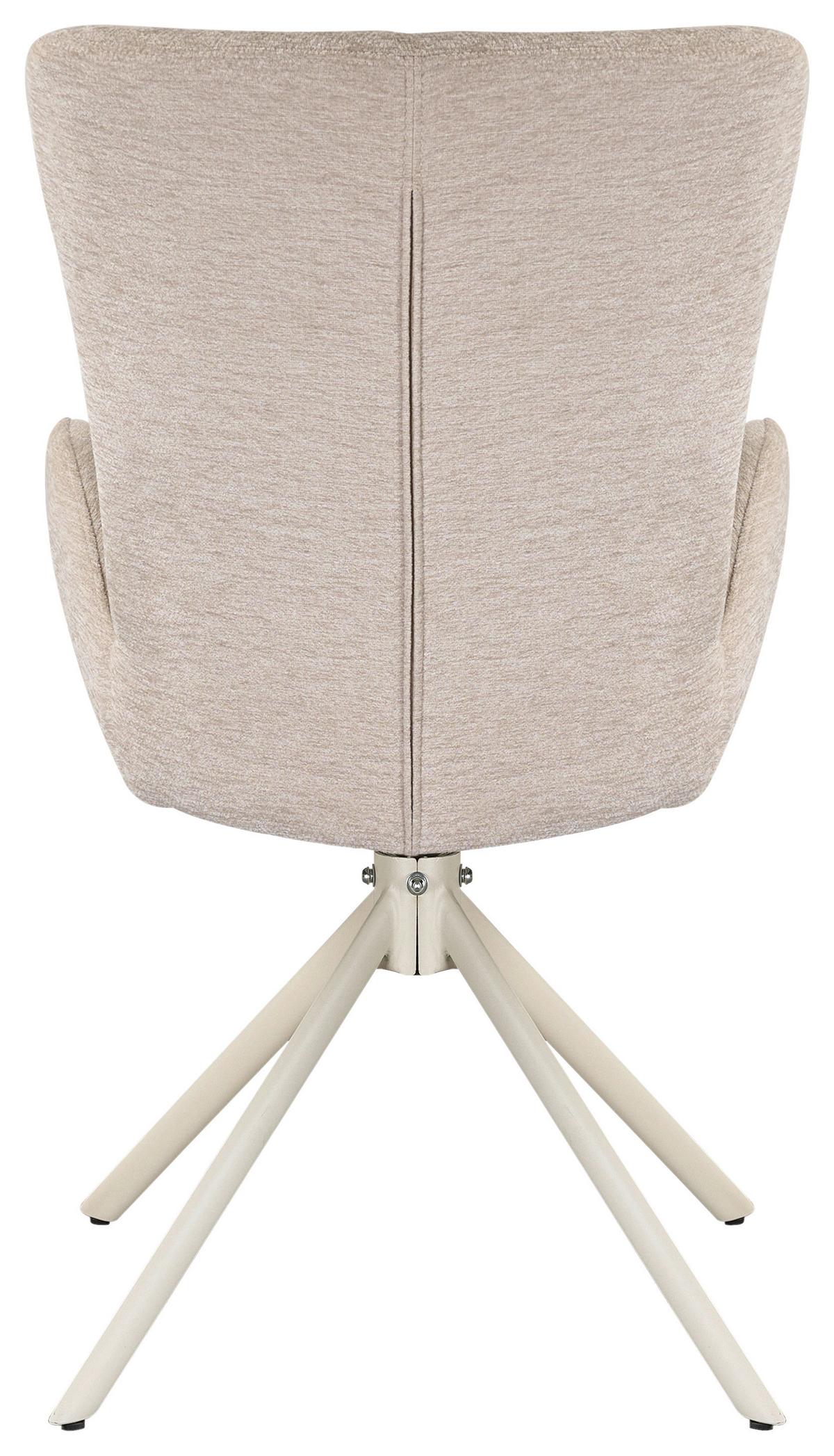 STOLIČKA S PODRÚČKAMI STELLA - béžová, Design, kov/textil (58/88,5/68cm) - Mömax