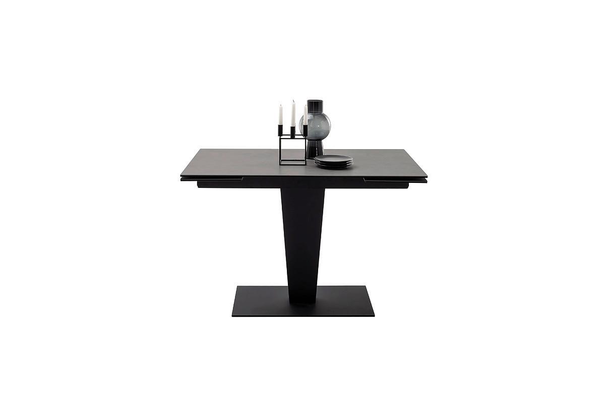 Ausziehtisch Pesaro 120 Az 120-180x76x80cm Anthrazit - Anthrazit/Schwarz, Trend, Keramik/Metall (120-180/76/80cm)