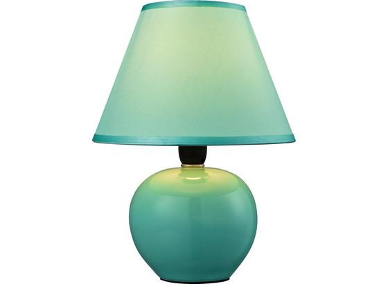 Tischleuchte Cindy - Grün, KONVENTIONELL, Keramik/Textil (18/23cm) - Ombra