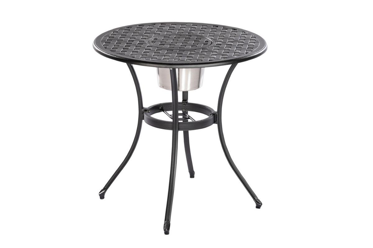 Gartentisch Ambia Metall L 70 cm - Graphitfarben, ROMANTIK / LANDHAUS, Metall (70/70/70cm) - Gardenson