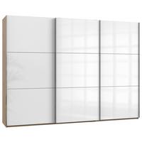 Schwebetürenschrank B: 300 Cm Level Weiß/eichefarben - Eichefarben/Weiß, MODERN, Holzwerkstoff (300/216/65cm) - MID.YOU