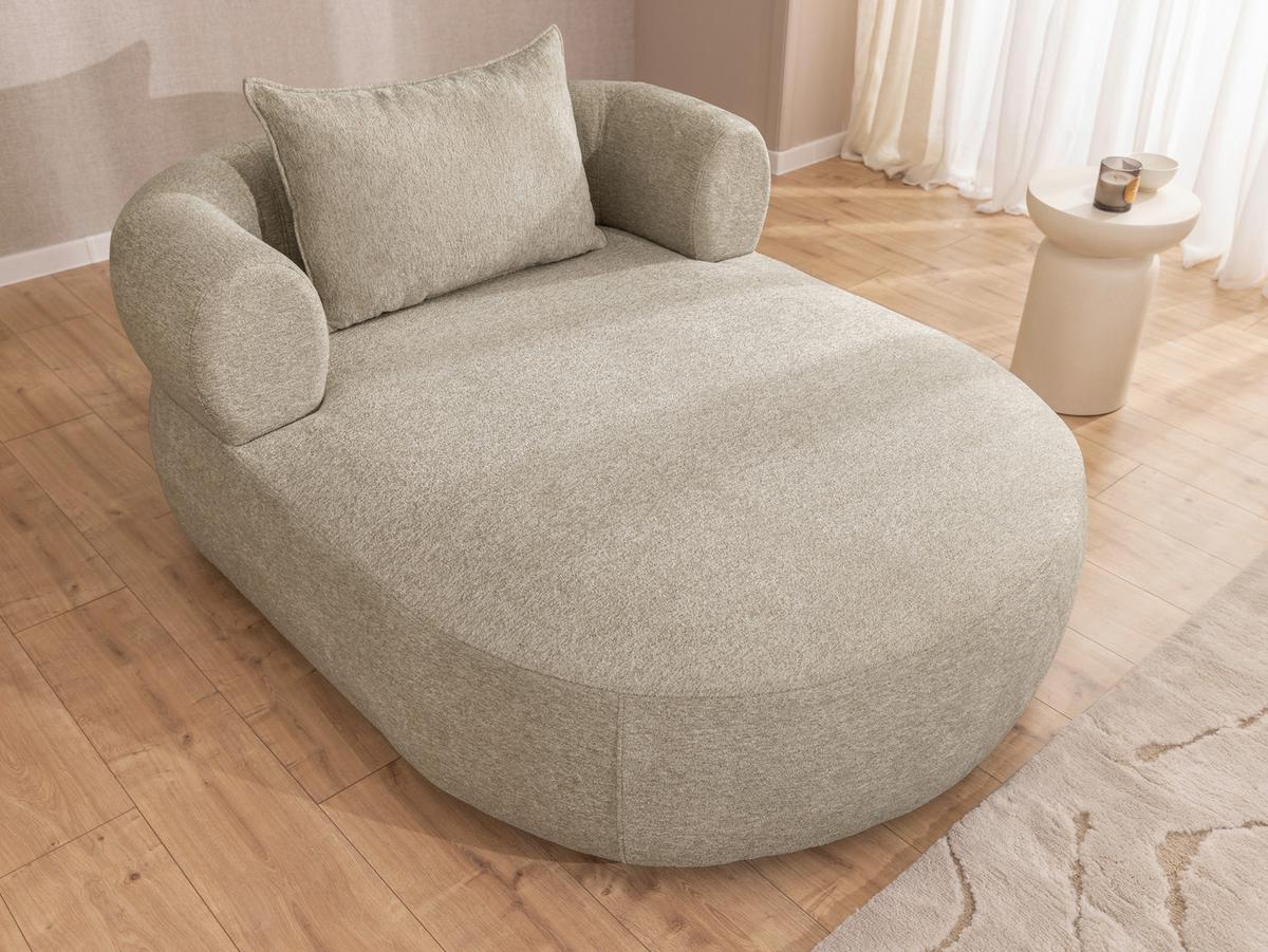 Xxl-sessel Ferro Beige B: 122 Cm - Beige/Schwarz, Design, Textil (122/76/156cm) - Livetastic