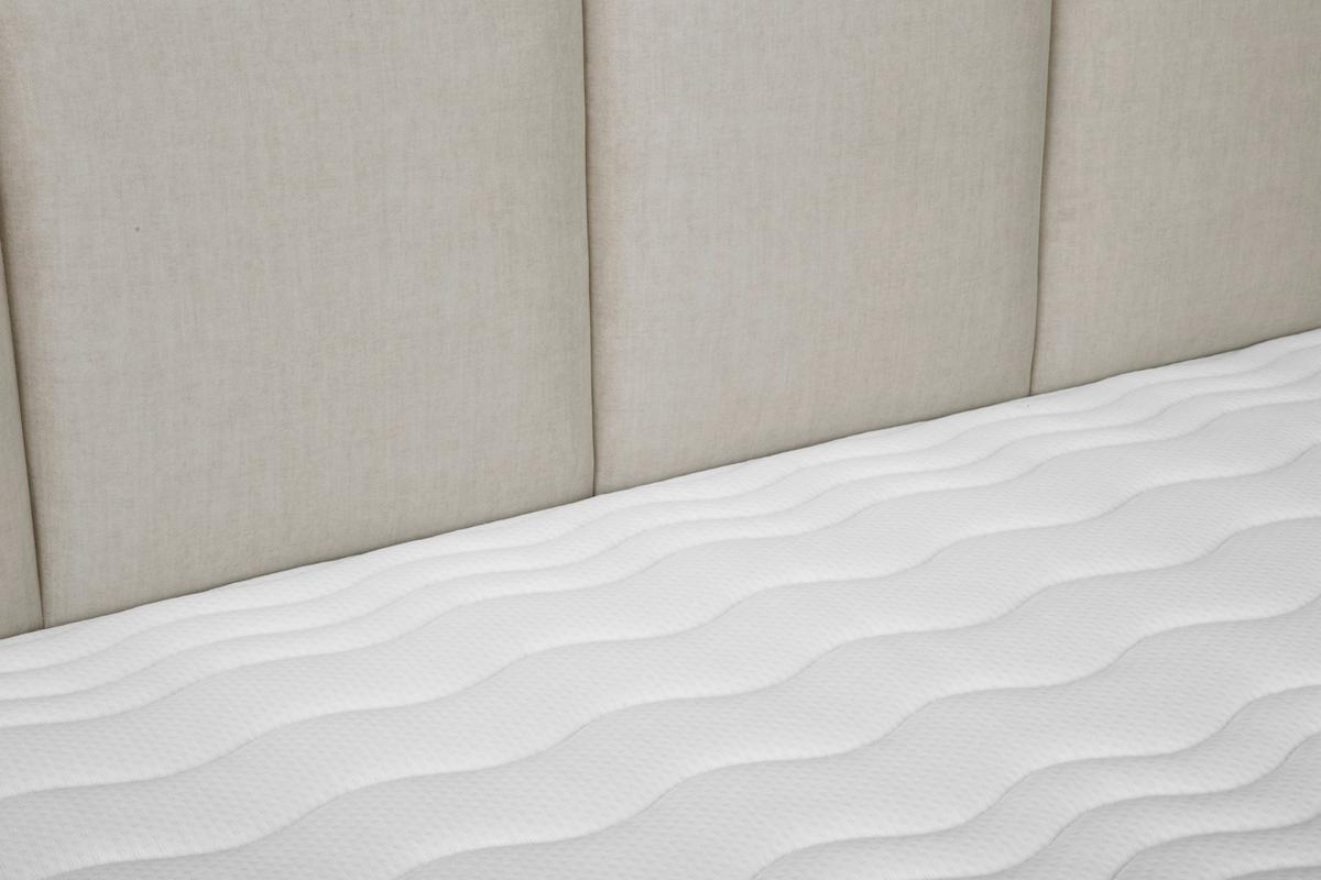Boxspringbett Graz 140x200 cm Beige inkl. Topper - Beige/Alufarben, MODERN, Textil (140/200cm) - MID.YOU