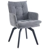 STOLIČKA S PODRÚČKAMI HANNA - čierna/sivá, Modern, kov/textil (60/88/64cm) - Mömax