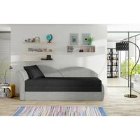 Récamiere Schwarz,hellgrau, S: 80x218 Cm - Erlefarben/Hellgrau, Design, Textil (80/218cm) - MID.YOU