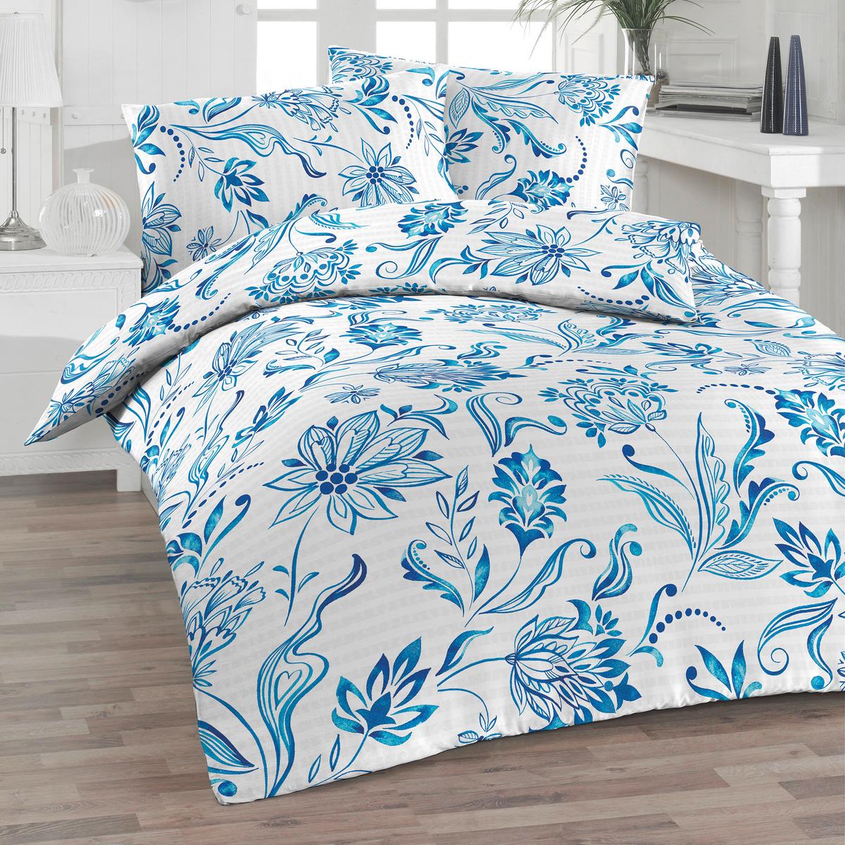 POSTEĽNÁ BIELIZEŇ SERP.005.FANIA BLAU - modrá, Basics, textil (140/200cm) - Florella
