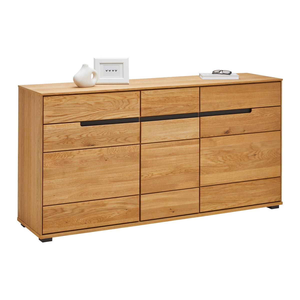 Komoda LOLA dub masiv - Lifestyle, kov/dřevo (162,5/82,5/40,5cm) - ecoTree