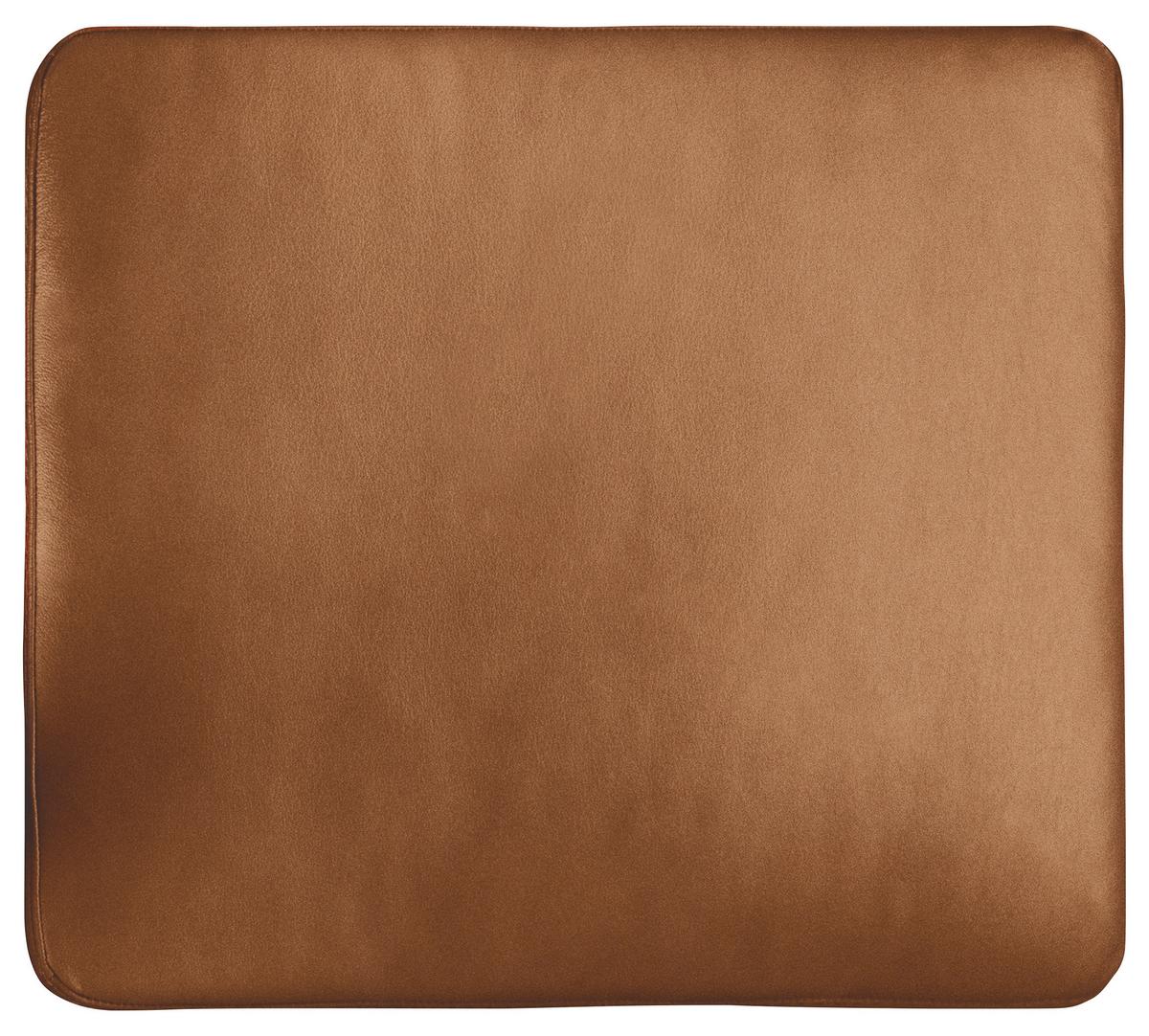Zierkissen Spring Echtleder Cognac, B: 52 cm - Cognac, Design, Leder (52/42/7cm) - Livetastic